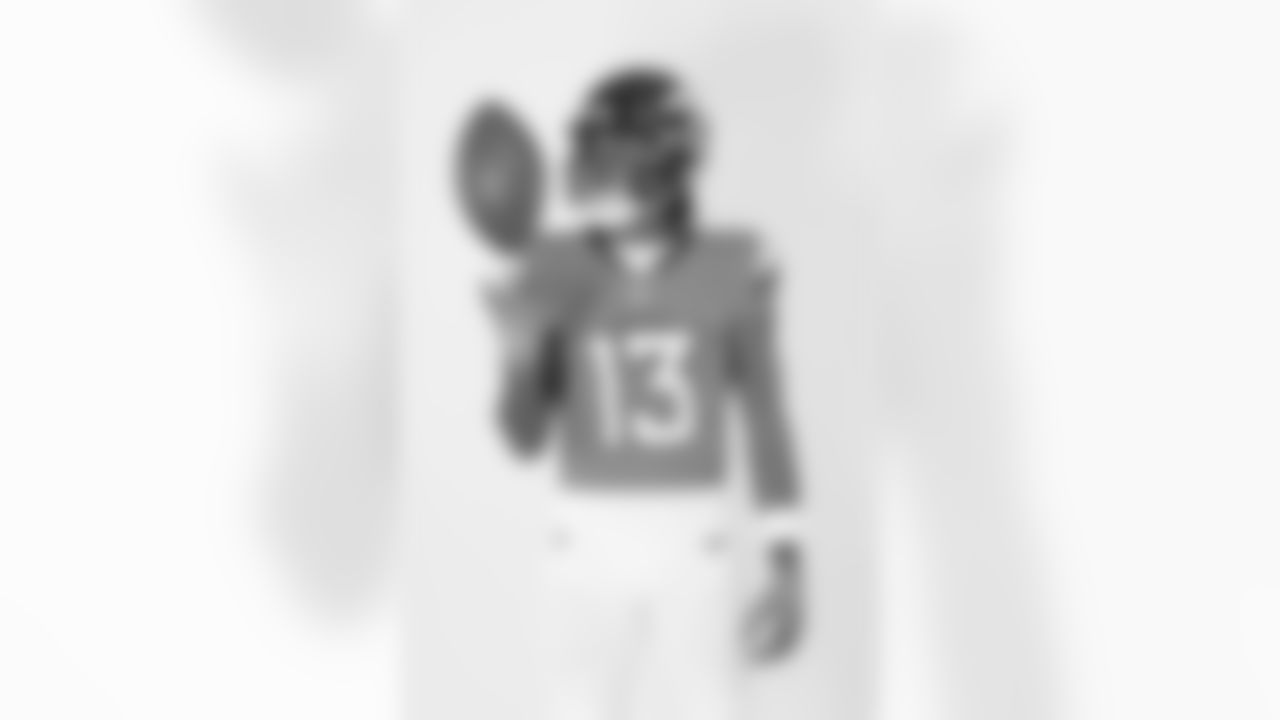Denver Broncos wide receiver Pat Bryant (13) poses for a portrait during the NFLPA Rookie Premiere on Saturday, May 17, 2025 in Thousand Oaks, Calif. (Ben Liebenberg/NFL)