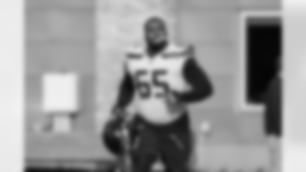 Seahawks tackle Michael Jerrell (65) practiced on Wednesday, December 11, 2024 at the Virginia Mason Athletic Center