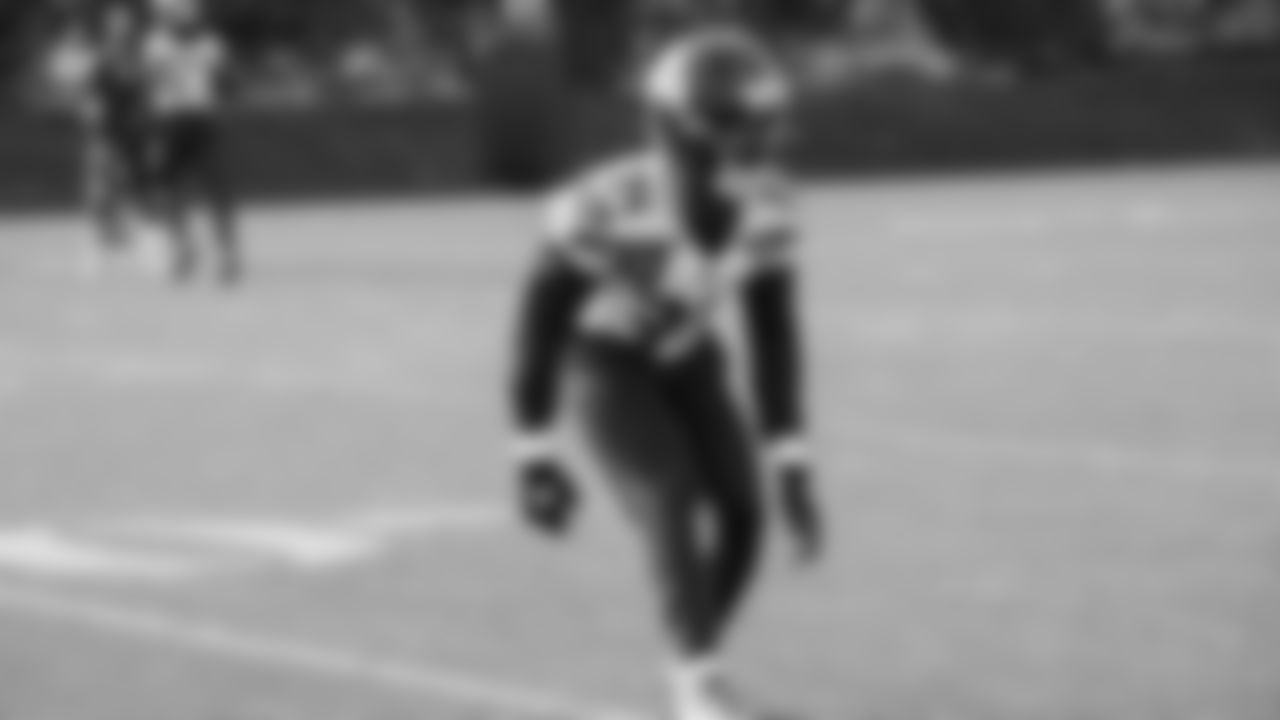 Seahawks cornerback Shemar Jean-Charles (34) practiced on Friday, November 7, 2025 at the Virginia Mason Athletic Center.