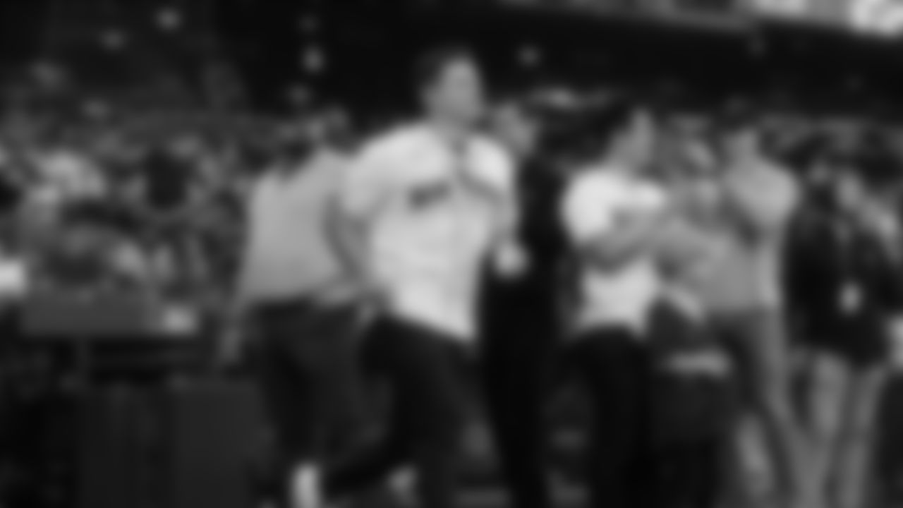 Seahawks head coach Mike Macdonald was joined by comedian Adam Ray as they tossed out the first pitch for the Mariners vs. Yankees game on May 12, 2025 at T-Mobile Park.