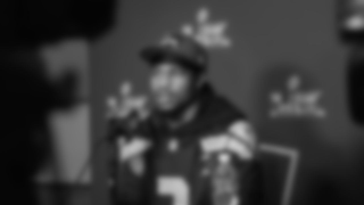 Seahawks safety Nick Emmanwori (3) at day three of press conference media availability on February 5, 2026.