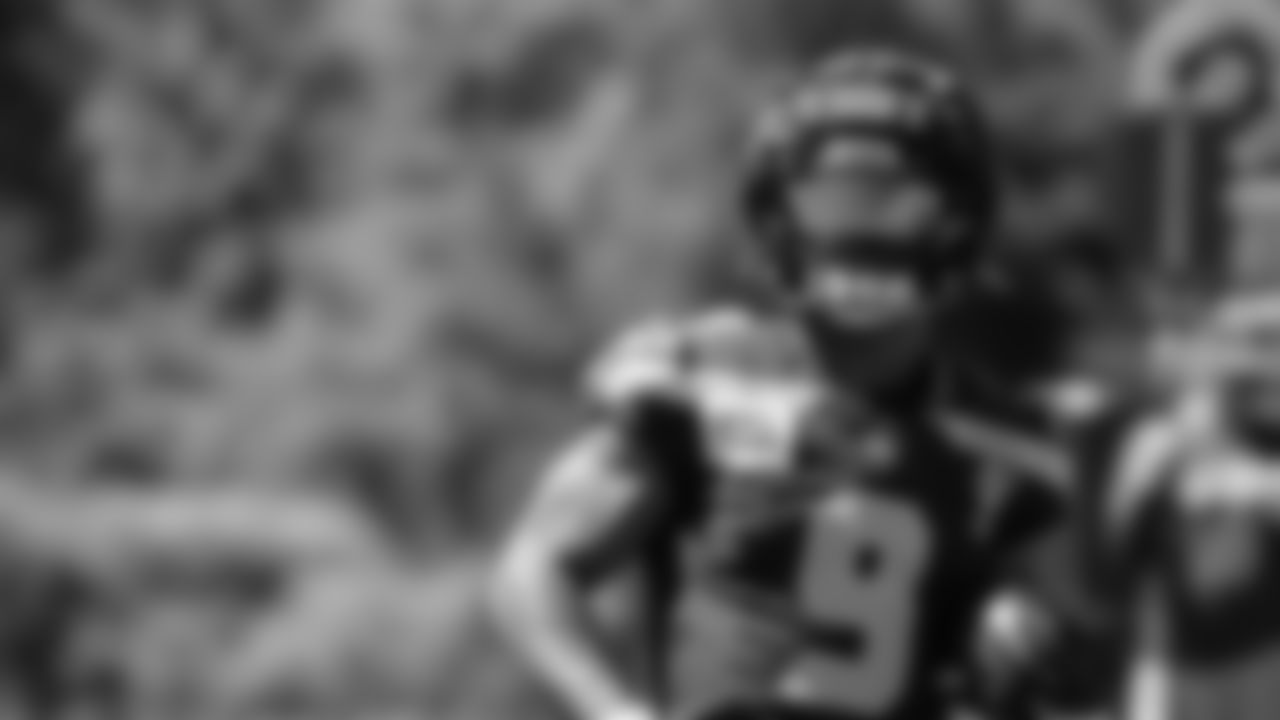 Seahawks running back Kenneth Walker III (9) practiced on August 12, 2025 at the Virginia Mason Athletic Center.