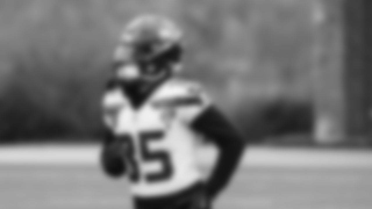 Seahawks cornerback Tyler Hall (35) practiced on Thursday, December 11, 2025 at the Virginia Mason Athletic Center.