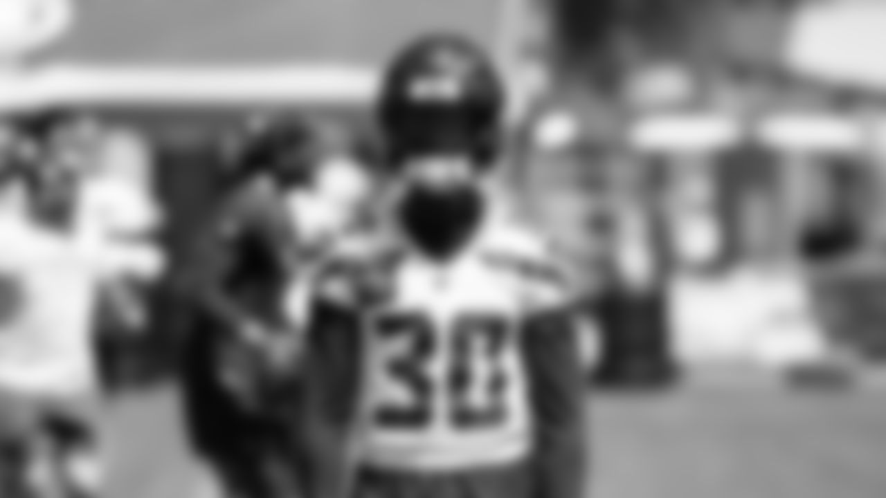 Seahawks safety AJ Finley (30) participated in a workout on day one of OTAs on Tuesday, May 27, 2025 at the Virginia Mason Athletic Center.