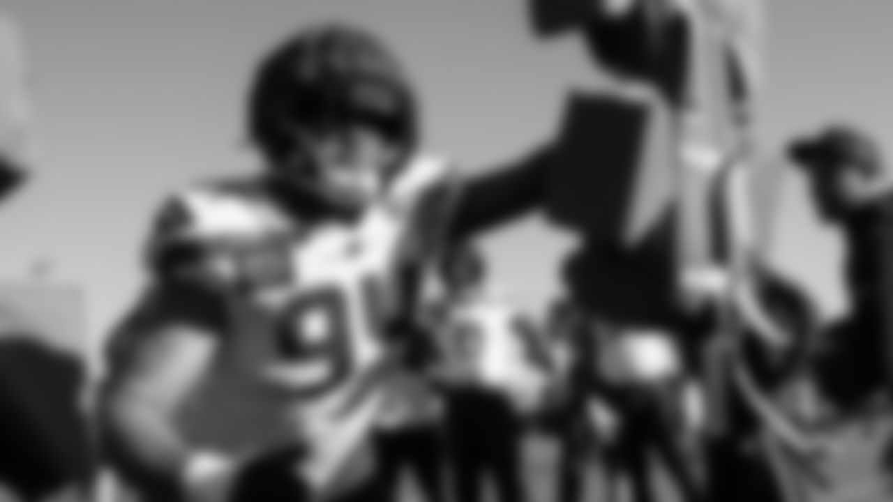 Seahawks defensive end Mike Morris (94) practiced on Wednesday, February 4, 2026 in San Jose, California.