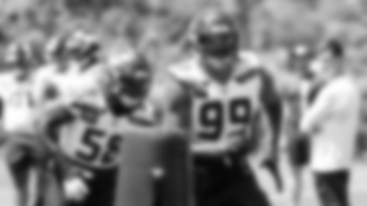 Seahawks defensive end Leonard Williams (99) participated in a workout on day two of minicamp on Wednesday, June 11, 2025 at the Virginia Mason Athletic Center.