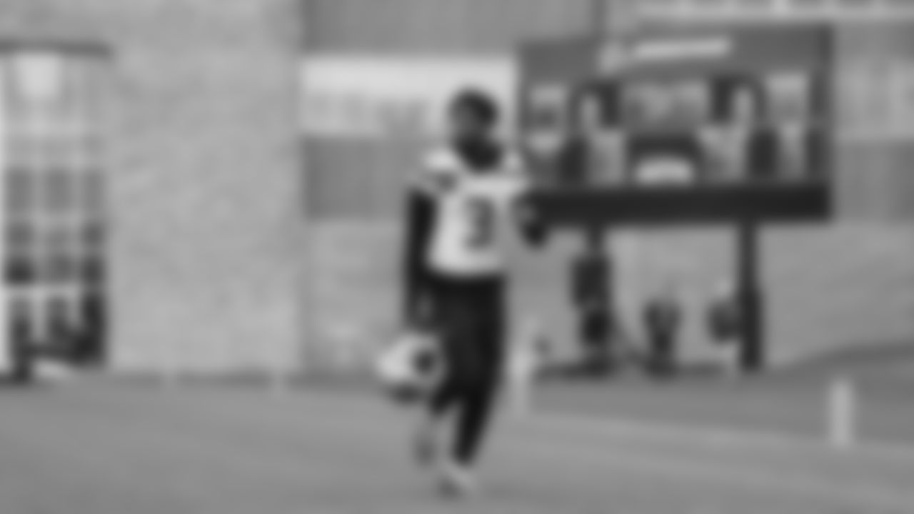 Seahawks safety Nick Emmanwori (3) practiced on Wednesday, November 26, 2025 at the Virginia Mason Athletic Center.