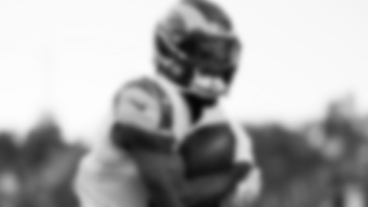 Los Angeles Rams running back Cam Akers (3) runs the football during pregame warmups prior to an NFL football game against the San Francisco 49ers, Monday, Oct. 3, 2022, in Santa Clara, Calif. The 49ers defeated the Rams, 24-9. (Ryan Kang via AP)