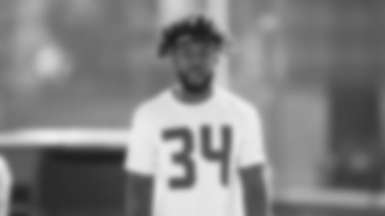 Seahawks cornerback Shemar Jean-Charles (34) practiced on Wednesday, February 4, 2026 in San Jose, California.