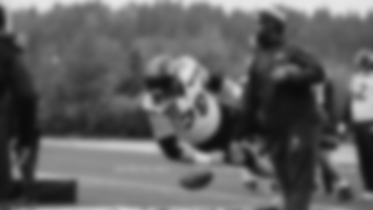 Seahawks offensive lineman Mason Richman (78) practiced on Thursday, December 4, 2025 at the Virginia Mason Athletic Center.