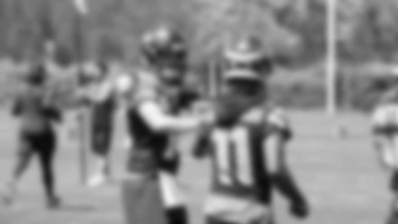 Seahawks quarterback Sam Darnold (14) participated in the Seahawks 2025 offseason workout program.