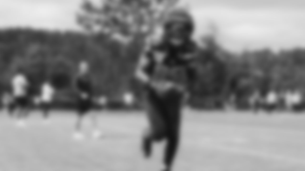 Seahawks wide receiver Tyrone Broden (85) practiced on day three of training camp on July 25, 2025 at the Virginia Mason Athletic Center.