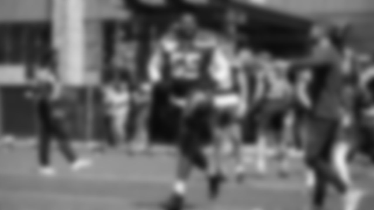 Seahawks tackle Michael Jerrell (65) participated in a workout on day four of OTAs on Monday, June 2, 2025 at the Virginia Mason Athletic Center.