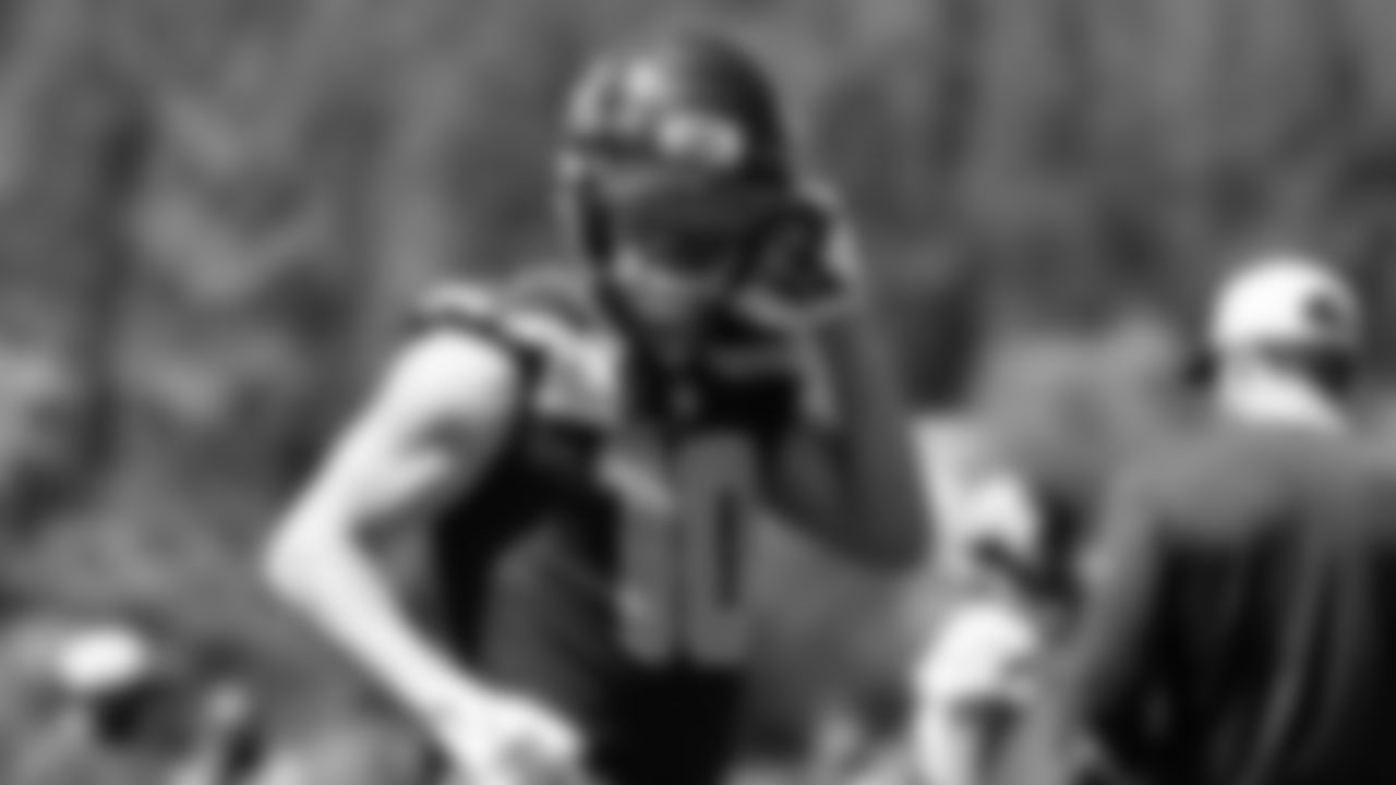 Seahawks wide receiver Cooper Kupp (10) participated in a workout on day three of OTAs on Friday, May 30, 2025 at the Virginia Mason Athletic Center.