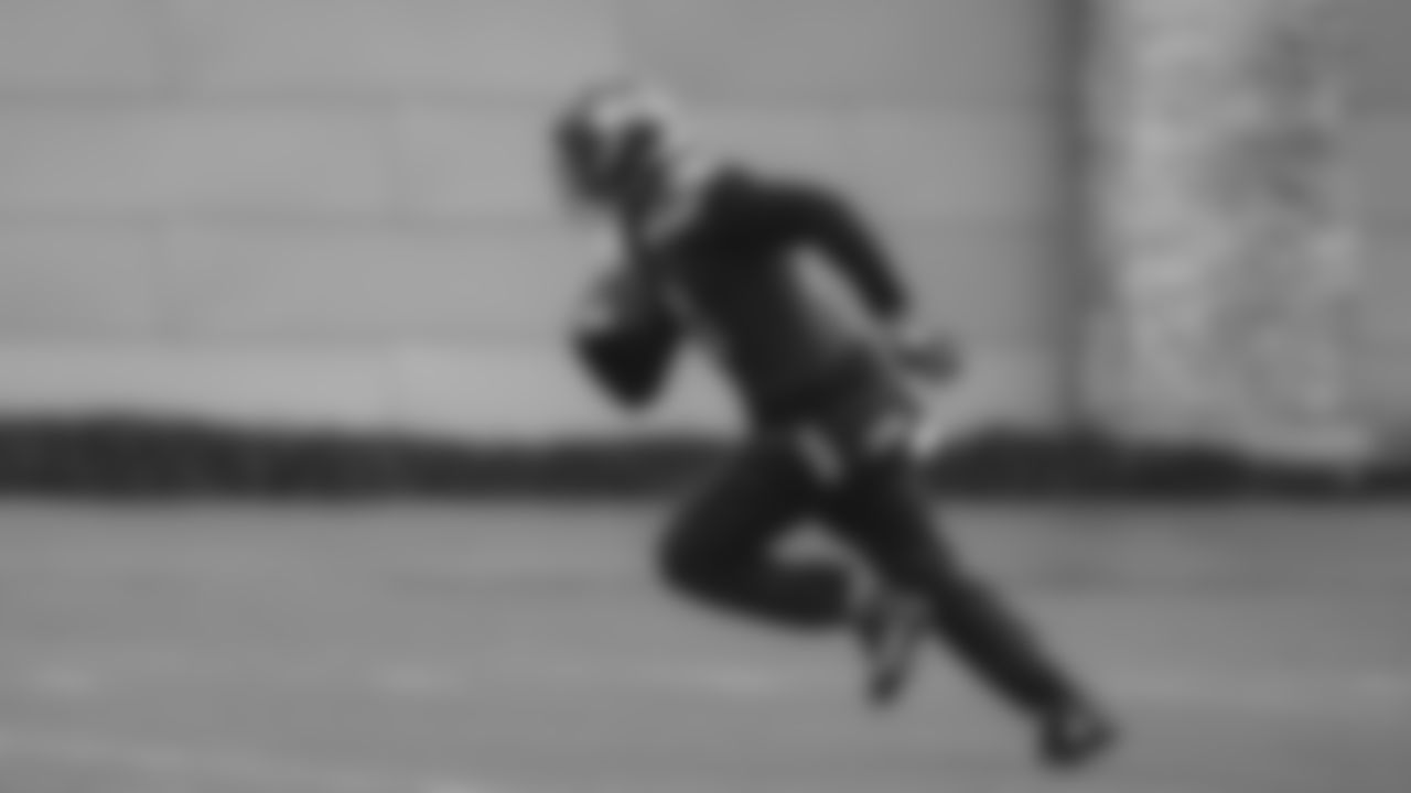 Seahawks tight end Elijah Arroyo (18) practiced on Wednesday, January 7, 2026 at the Virginia Mason Athletic Center.