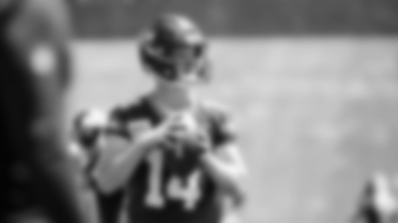 Seahawks quarterback Sam Darnold (14) participated in the Seahawks 2025 offseason workout program.