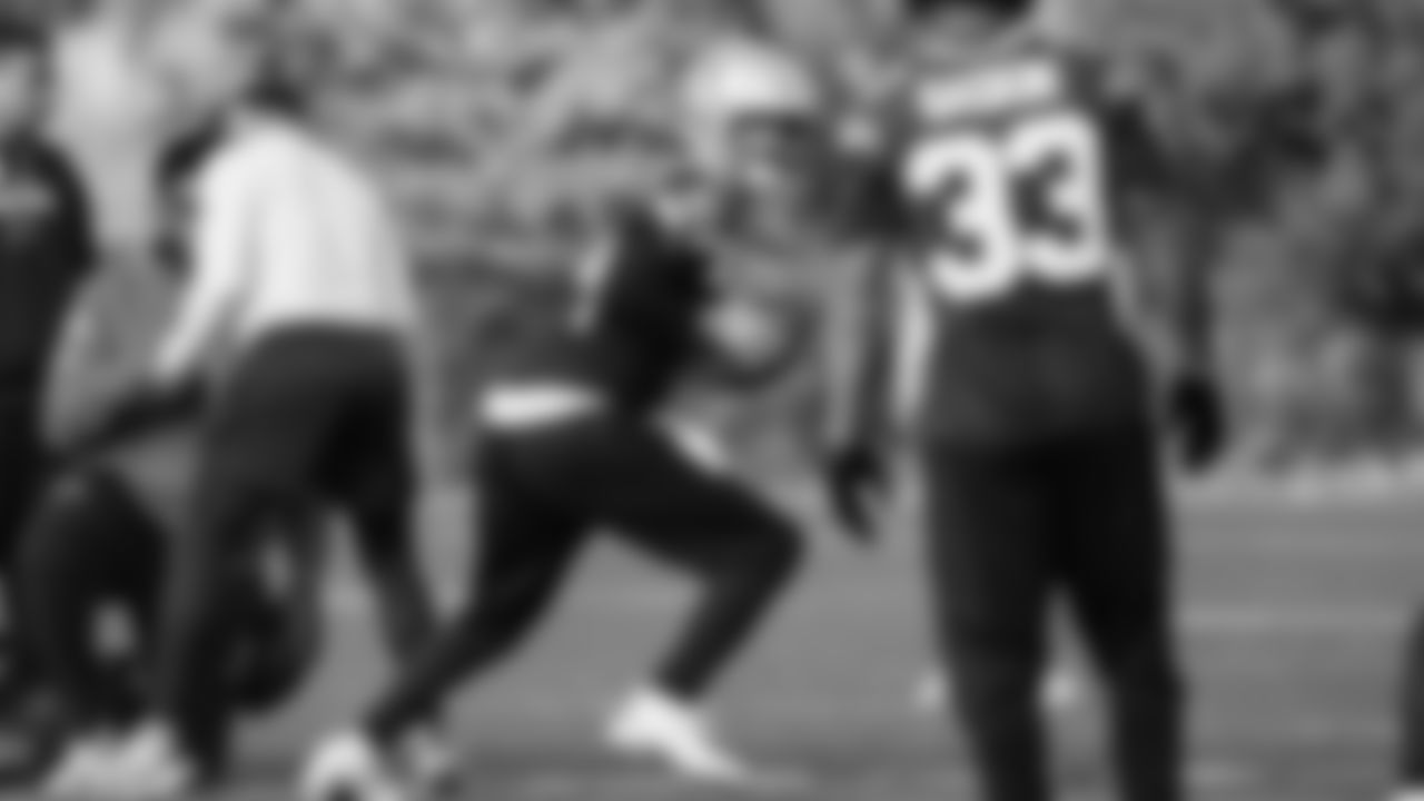 Seahawks quarterback Sam Darnold (14) practiced on Friday, November 28, 2025 at the Virginia Mason Athletic Center.