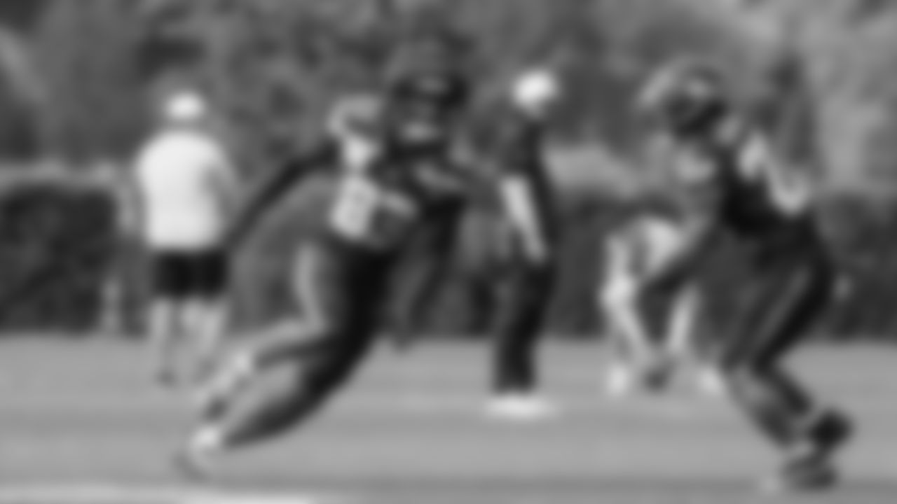 Seahawks wide receiver Dareke Young (83) practiced on Thursday, October 16, 2025 at the Virginia Mason Athletic Center.