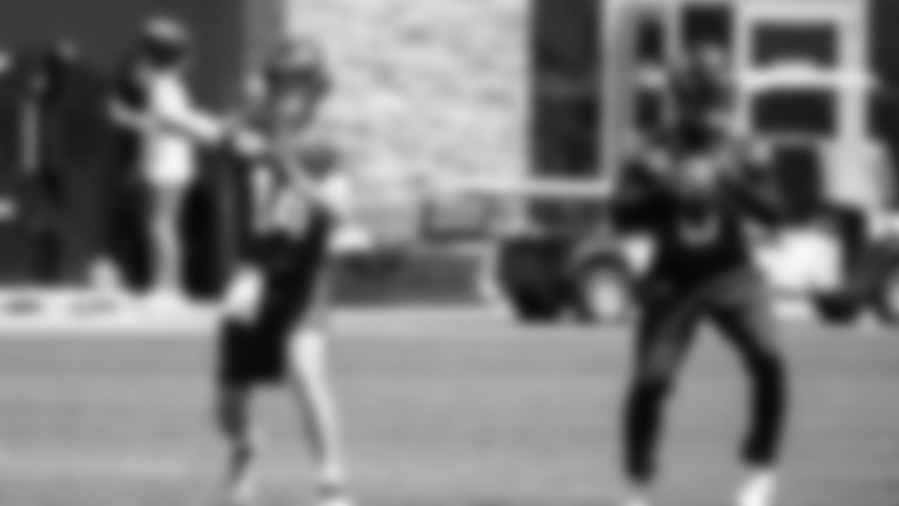 Seahawks quarterback Sam Darnold (14) participated in the Seahawks 2025 offseason workout program.