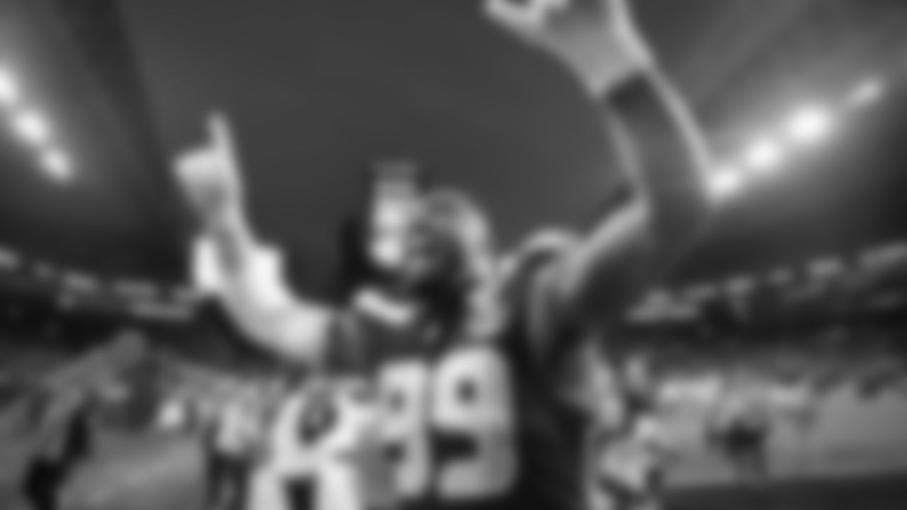 The Seahawks celebrated the 18-16 victory vs. the Colts in Week 15 at Lumen Field.