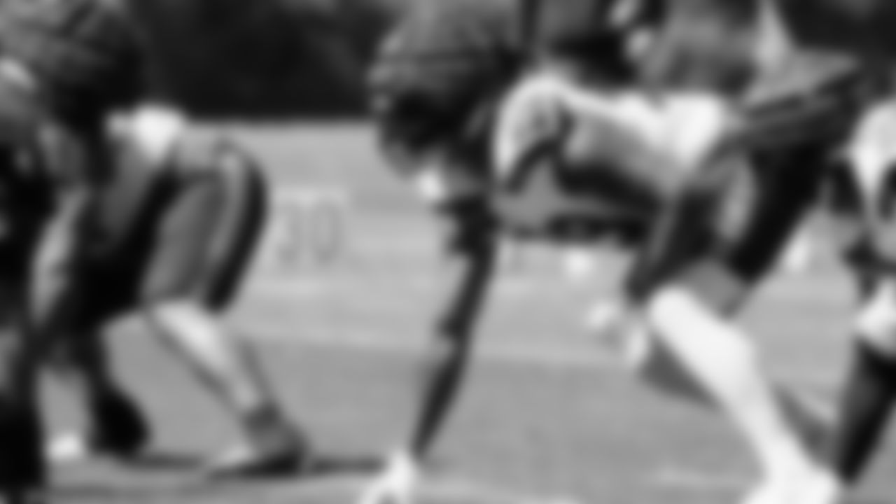 Seahawks defensive end Leonard Williams (99) practiced on August 12, 2025 at the Virginia Mason Athletic Center.