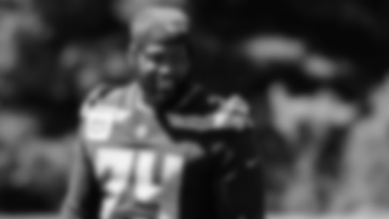 Seahawks tackle Josh Jones (74) participated in a workout on day three of OTAs on Friday, May 30, 2025 at the Virginia Mason Athletic Center.
