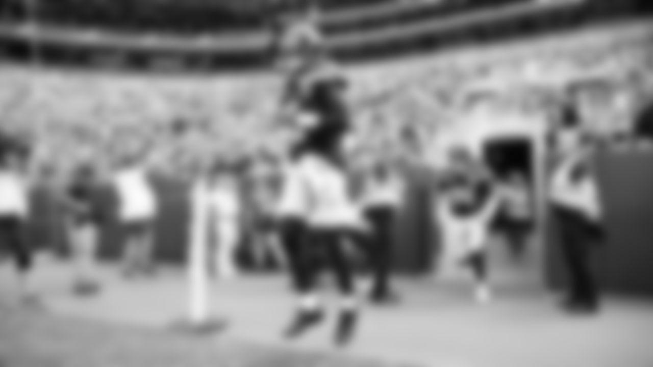 Seahawks quarterback Jalen Milroe (6) warms up at Lambeau Field for the preseason Week 3 matchup vs. the Green Bay Packers.