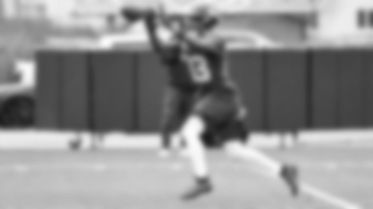 Seahawks wide receiver Dareke Young (83) practiced on Thursday, January 29, 2026 at the Virginia Mason Athletic Center.