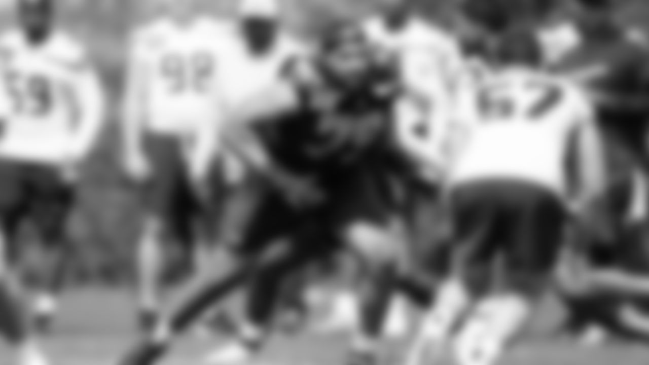 Tackle Amari Kight (79) practiced on day one of rookie minicamp on May 2, 2025 at the Virginia Mason Athletic Center.