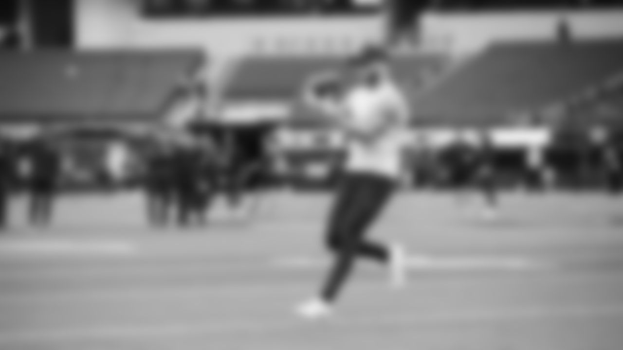 Seahawks wide receiver Cooper Kupp (10) during pregame warmups at SoFi Stadium for the Week 11 matchup at the L.A. Rams.