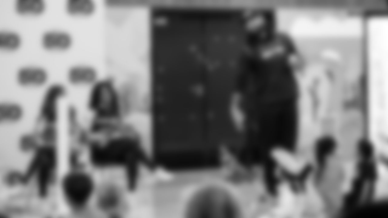 The Seahawks visited Sanislo Elementary on January 14, 2026 as part of the 12-Pages Reading Program.