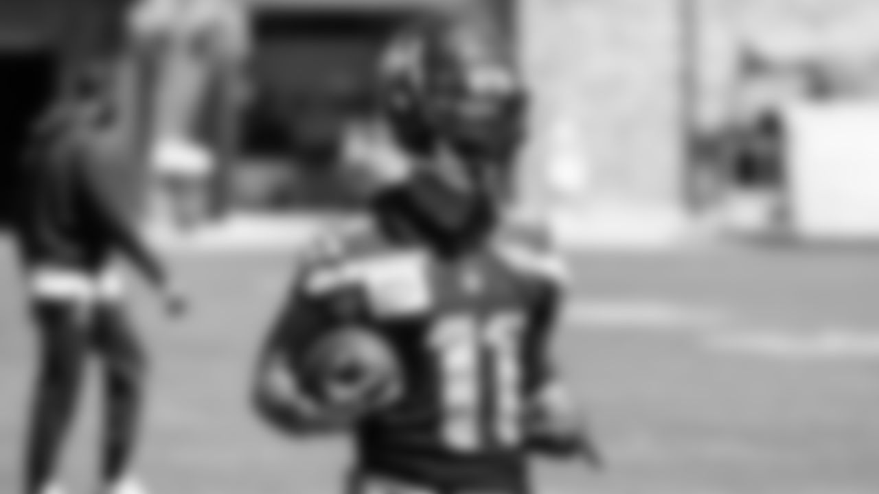 Seahawks wide receiver Jaxon Smith-Njigba (11) participated in a workout on day one of OTAs on Tuesday, May 27, 2025 at the Virginia Mason Athletic Center.