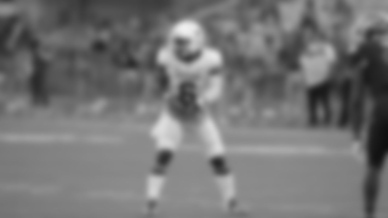Texas' Quandre Diggs lines up during an NCAA football game against the Kansas Saturday, Sept. 27, 2014, in Lawrence, Kan. (AP Photo/Ed Zurga)