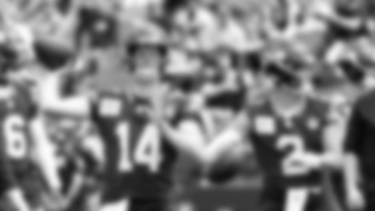 Seahawks quarterback Sam Darnold (14) and quarterback Drew Lock (2) practiced on day three of training camp on July 25, 2025 at the Virginia Mason Athletic Center.
