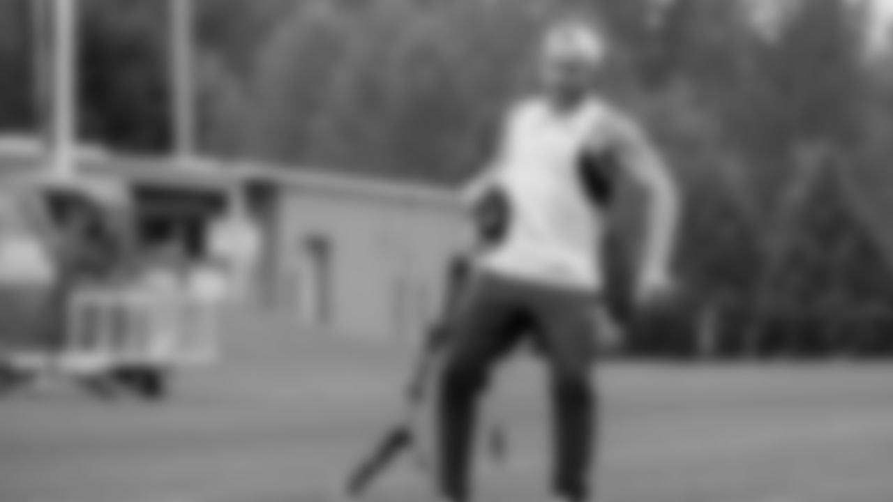Seahawks wide receiver Cooper Kupp (10) participated in a workout on April 30, 2025 at the Virginia Mason Athletic Center.