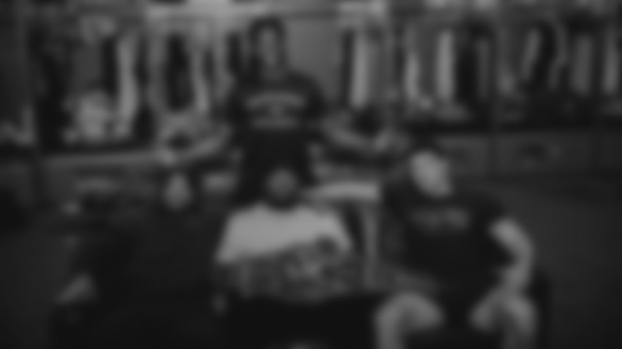 The Seahawks cleaned out the locker room following the end of the 2026 and brought out the championship belt to celebrate their Super Bowl LX victory.