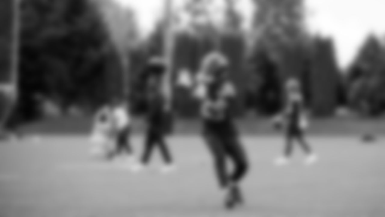 Seahawks wide receiver Ricky White III (86) participated in a workout on day two of OTAs on Thursday, May 29, 2025 at the Virginia Mason Athletic Center.