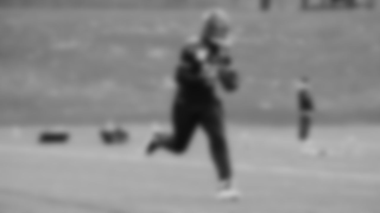 Seahawks tight end Elijah Arroyo (18) practiced on Wednesday, January 14, 2026 at the Virginia Mason Athletic Center.