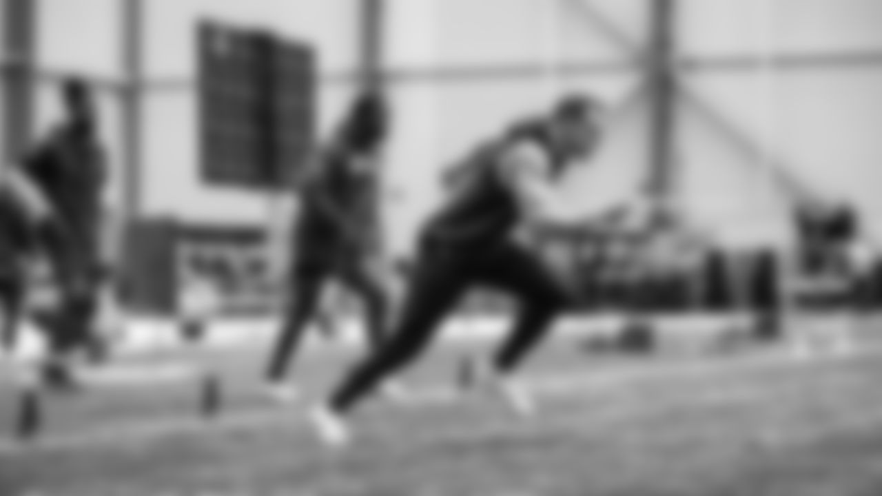 Seahawks safety Ty Okada (39) participated in a workout on April 29, 2025 at the Virginia Mason Athletic Center.