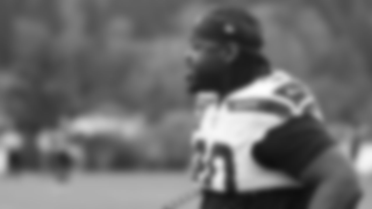 Seahawks defensive tackle Jarran Reed (90) practiced on Tuesday, January 13, 2026 at the Virginia Mason Athletic Center.