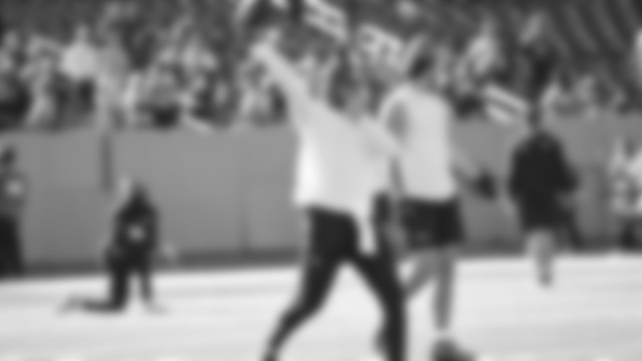 Seahawks quarterback Jalen Milroe (6) hit the field at Nissan Stadium for the Week 12 matchup vs. the Titans in Nashville, Tennessee.