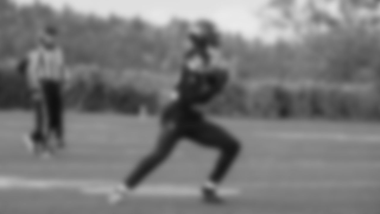 Seahawks wide receiver Rashid Shaheed (22) practiced on Wednesday, November 5, 2025 at the Virginia Mason Athletic Center.