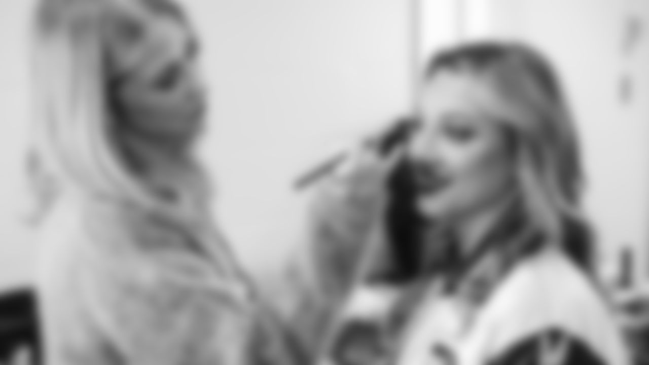 A backstage look of the dancers preparing for the Week 10 matchup against the Cardinals on November 9, 2025