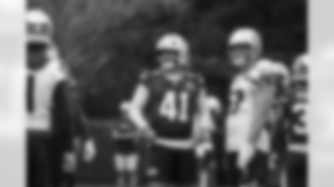 Seahawks long snapper Chris Stoll (41) practiced on Friday, October 3, 2025 at the Virginia Mason Athletic Center.