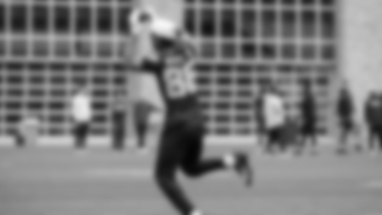 Seahawks wide receiver Ricky White III (86) participated in a workout on May 13, 2025 at the Virginia Mason Athletic Center.