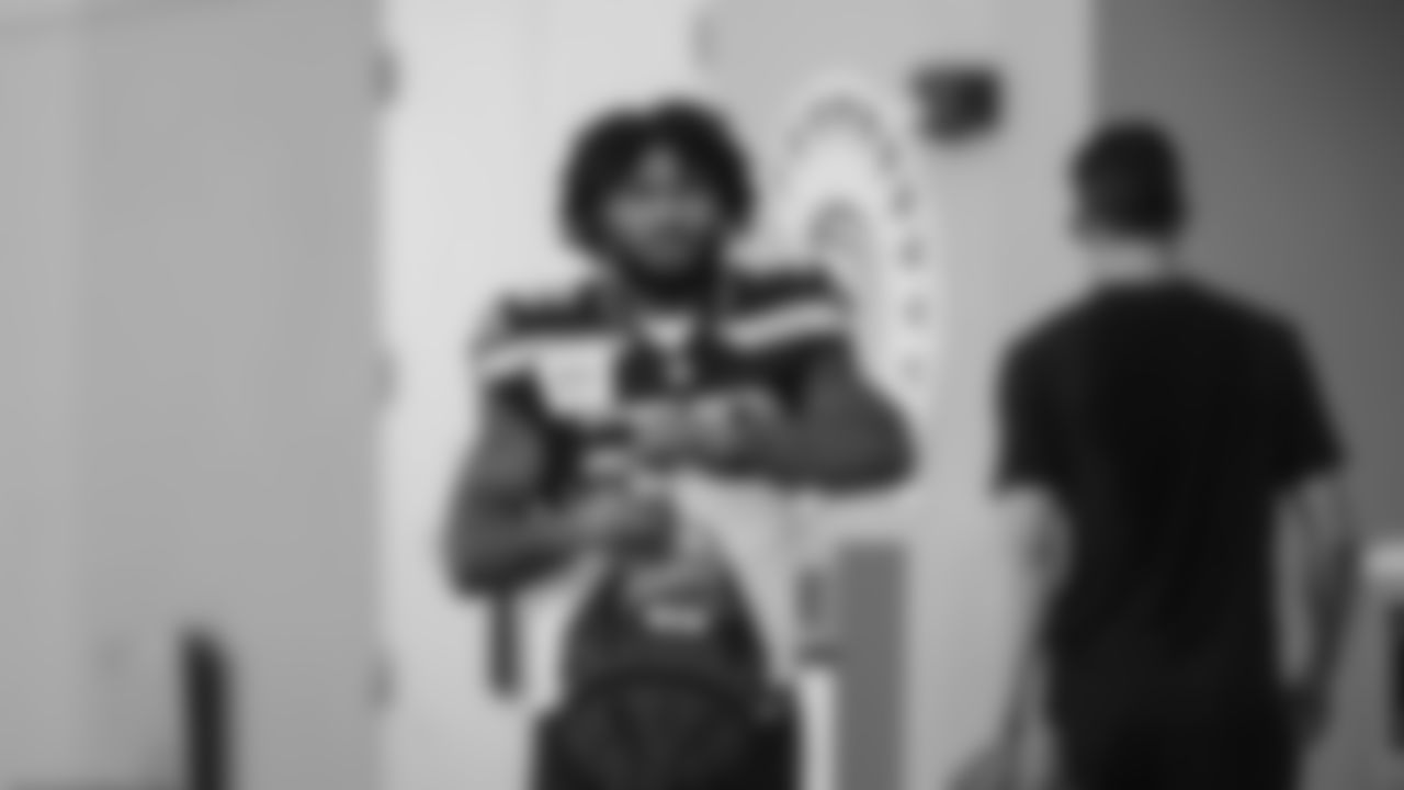 Seahawks running back Cam Akers (30) practiced on Wednesday, February 4, 2026 in San Jose, California.