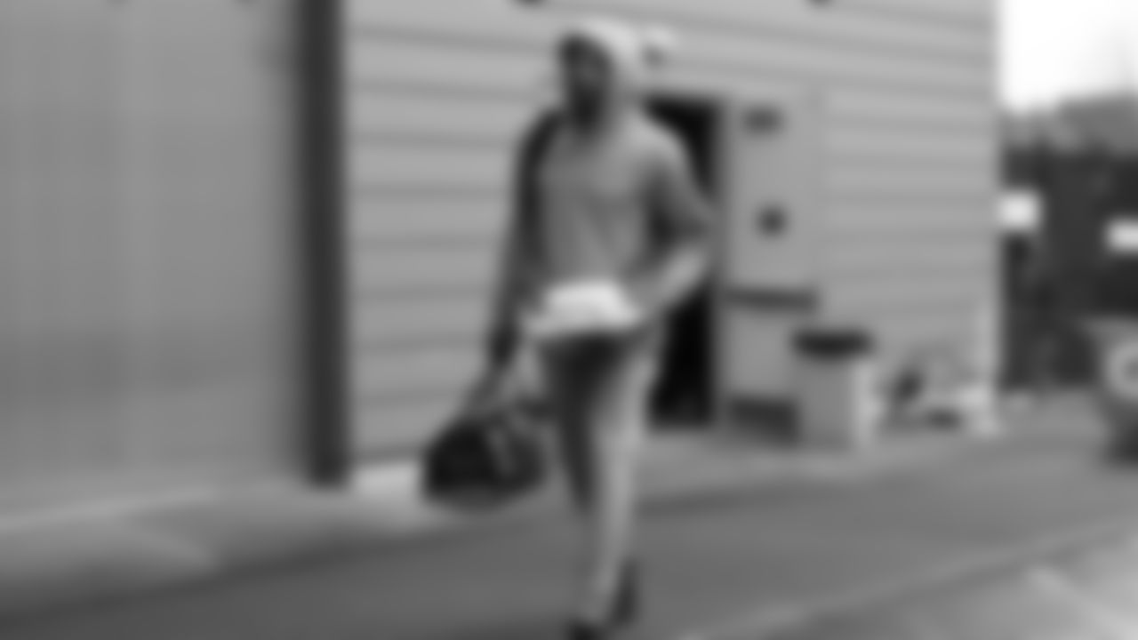 Seahawks cornerback Riq Woolen (27) departed the Virginia Mason Athletic Center on Sunday, February 1, 2026.