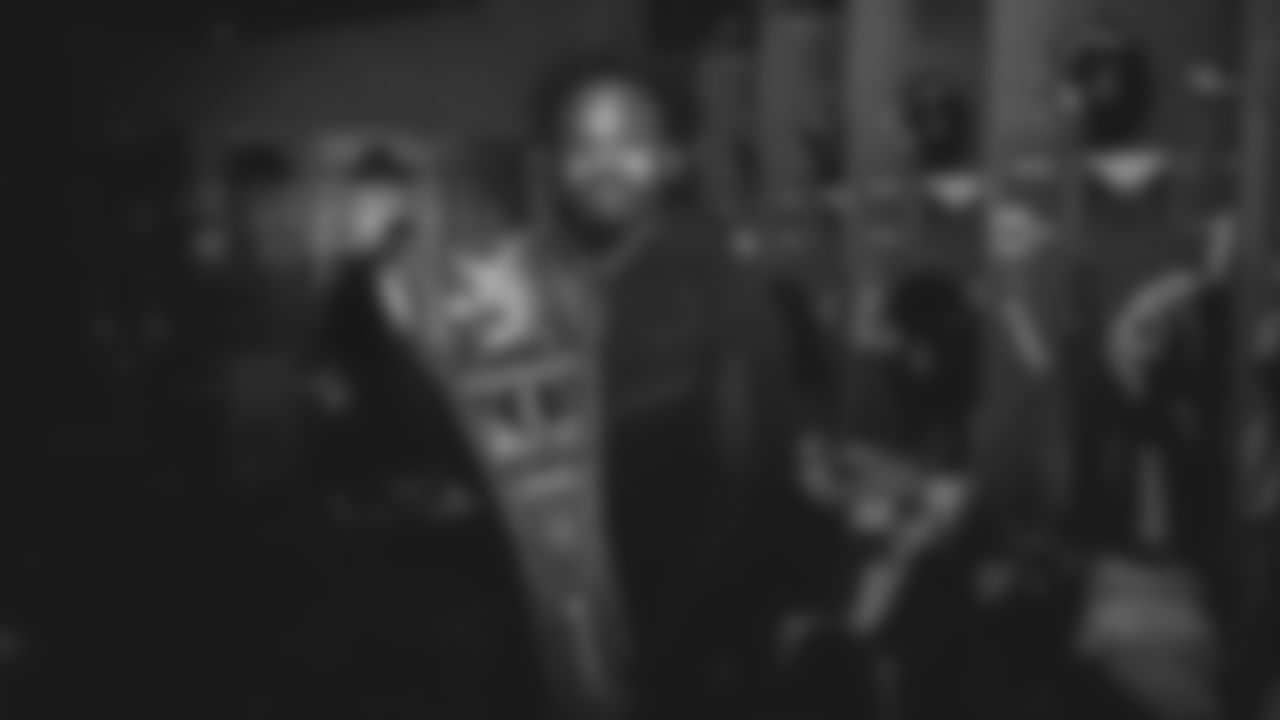 The Seahawks cleaned out the locker room following the end of the 2026 and brought out the championship belt to celebrate their Super Bowl LX victory.