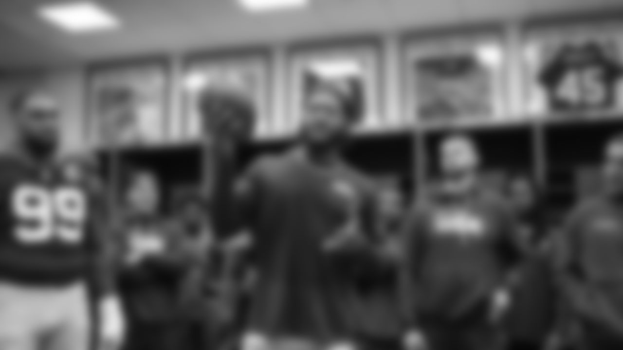 The Seahawks celebrated the 26-0 win vs. the Minnesota Vikings at Lumen Field on November 30, 2025.