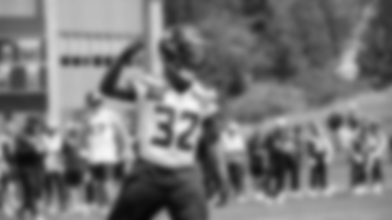 Seahawks safety Jerrick Reed II (32) participated in a workout on day five of OTAs on Wednesday, June 4, 2025 at the Virginia Mason Athletic Center.
